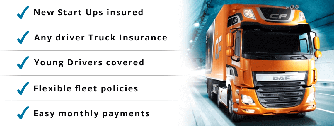 get your truck fleet & haulage vehicle insurance today